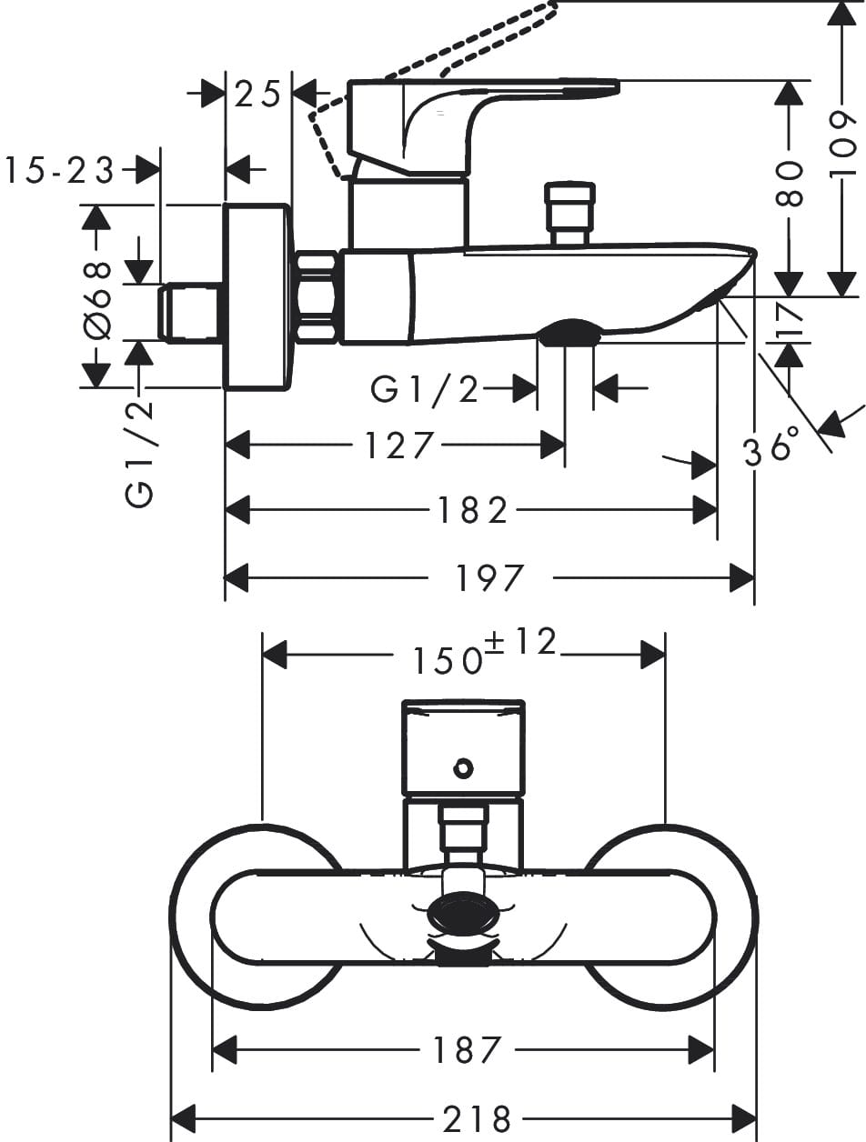 بطارية دش hansgrohe Rebris - E - 72450000 - الصورة 3